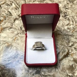 Black/white Interchangeable REAL diamond ring